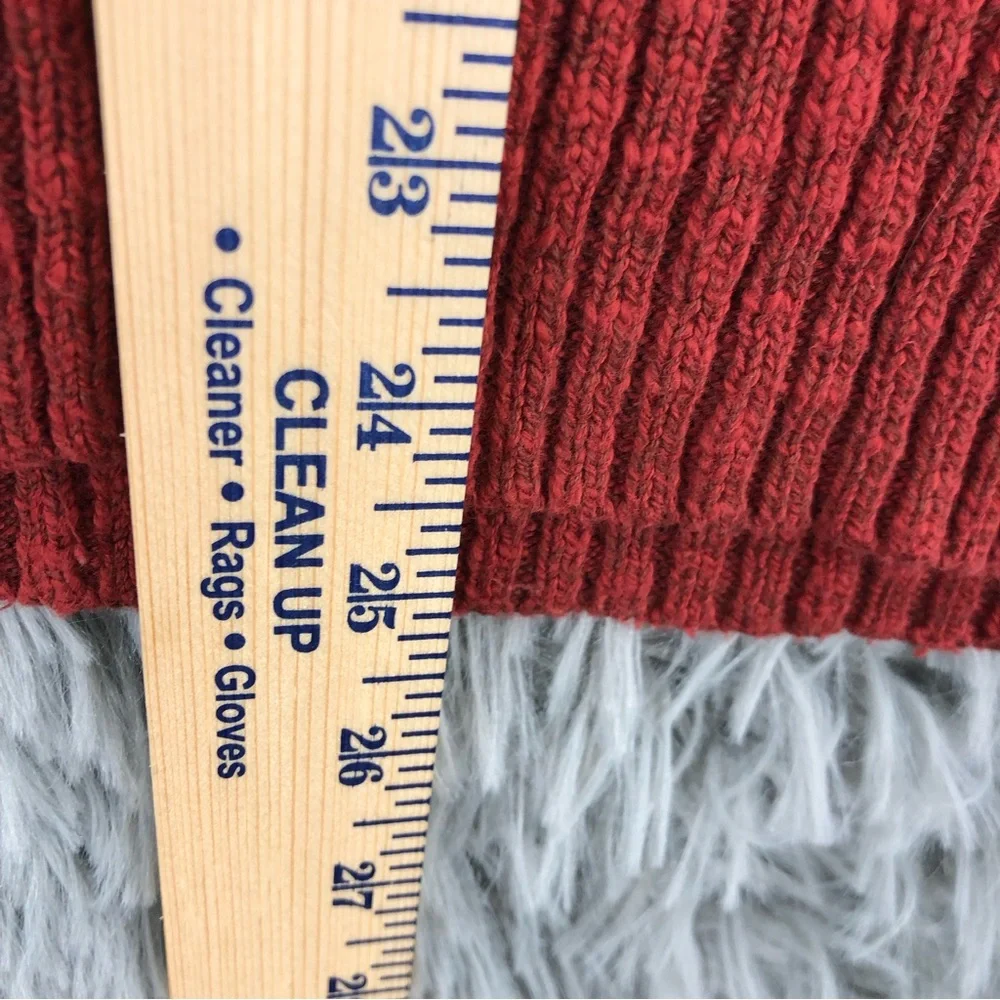 Maurices Sweater Womens Large Open Knit Red Long Sleeve Crew Neck